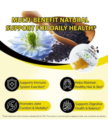 Black Seed Oil Gummies Pure Nigella Sativa for Skin Health & Immune Support Cold-Pressed Black Cumin Seed Oil 90 Gummy - Buy Online on GoSupps.com