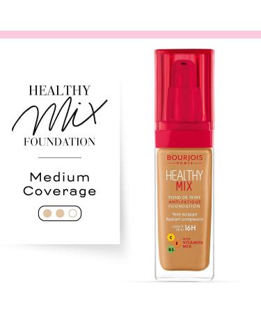 Bourjois Healthy Mix Anti-Fatigue Foundation 57.5 Golden Toffee 30ml - Medium Coverage Liquid Makeup - Buy Online on GoSupps.com
