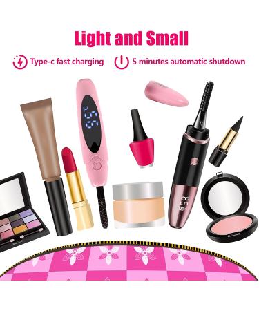 Heated Eyelash Curlers USB Rechargeable | 4 Heating Modes Electric Curler for Eyelashes - Black - Buy Online on GoSupps.com