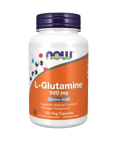 Now Foods L-Glutamine Double Strength 1000 mg 120 Veg Capsules