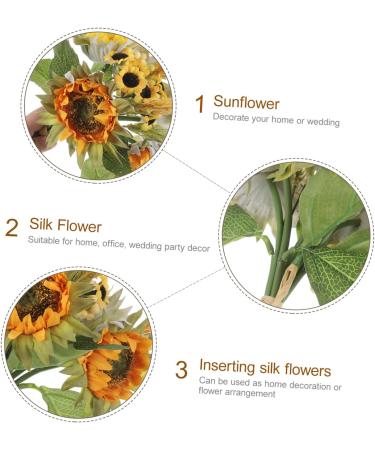 Zerodeko Flower Arrangement Supplies Vintage Small Mirror Round Decor for Home Bulldog Figurine Bridal Bouquets Small Rope Basket Round Wooden Wall Decor Boho Props Sunflower - Buy Online on GoSupps.com