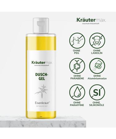 Herbal Max Krautermax Verbena shower gel also as shampoo soap liquid and liquid soap 250 ml - Buy Online on GoSupps.com