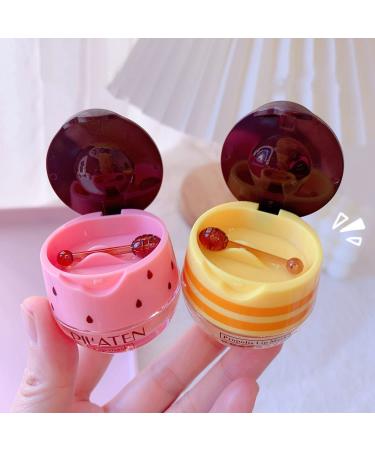 Bee Balm Lip Balm Honey Pot with Strawberry Mask - Hydrating Dry and Cracked Lip Scrub Exfoliator - Moisturizing Propolis Lip Balm Stick - Buy Online on GoSupps.com