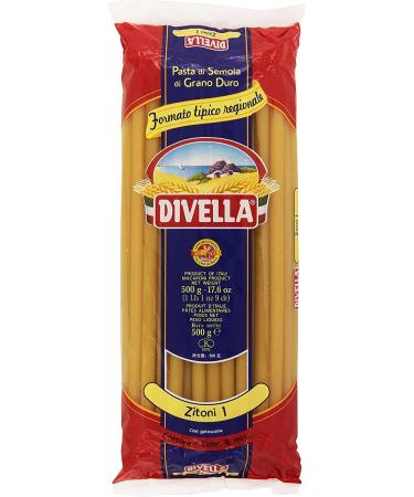 Italian Gourmet E.R. Divella Zitoni No. 1 Hard Wheat Semolina Pasta 500 g + Gourmet Polpa di Pomodoro Italian Box 400 g