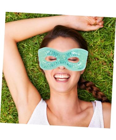 Ipetboom Contoured Eye Mask for Sleeping Eye with Eye Holes Eye for Sleeping Hot Cold Eye Mask Travel Ice Compress Eyes Cover Baffle Super Soft Crystal Cotton to Sleep Light Green 28.5x9x1.7cm - Buy Online on GoSupps.com