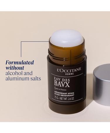 L'Occitane Eau des Baux Stick Deodorant 2.6 Oz - Alcohol-Free, Quick-Drying, Cypress Scent - Prevents Odors - Buy Online on GoSupps.com