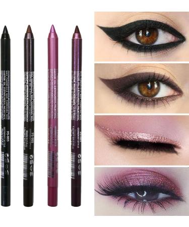Eyeliner Pencil 4Pcs Eyeshadow Pencil 4 Colors Smudge-proof Pearl Long Lasting Glitter Eyeliner 8.5g Waterproof Makeup Eyeliner Eyeshadow Pencil Style 1 - Buy Online on GoSupps.com