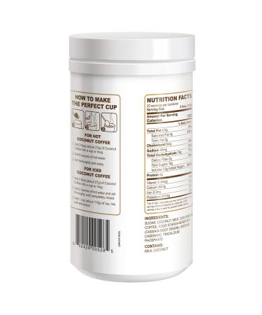CAcafe Coconut Coffee Creamy Drink Mix 19.05oz - Colombian Coffee Infused with Coconut - Antioxidant-Rich Natural Energy Drink for Stress Relief - Make Iced or Hot - 1 Pack - Buy Online on GoSupps.com