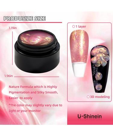 U-shinein 15 ml Solid Nail Glue Gel for Acrylic & Press-On Nails - Colorful Pink - 0.52oz Nail Art Manicure Glue - Buy Online on GoSupps.com