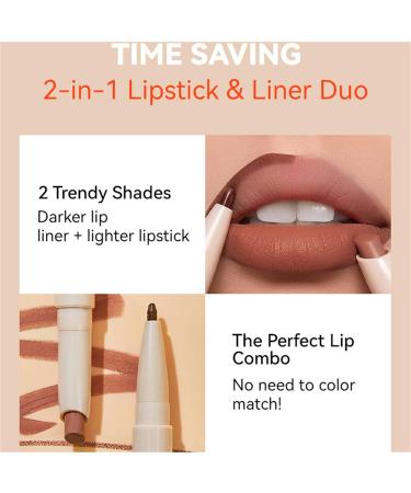  TianWlio Waterproof matte lipstick double-ended liquid lipstick non-stick lipstick long-lasting lipstick easy-to-apply lipstick glossy lipstick - Buy Online on GoSupps.com