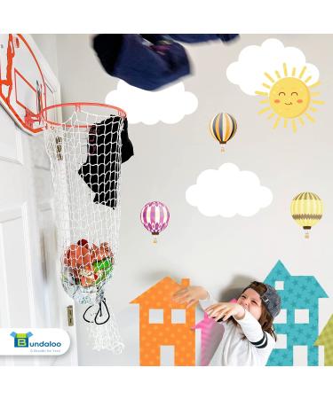 Bundaloo Basketball Laundry Hamper - 2-in-1 Hanging Hoop & Laundry Hamper for Boys & Girls Room Decor - Buy Online on GoSupps.com