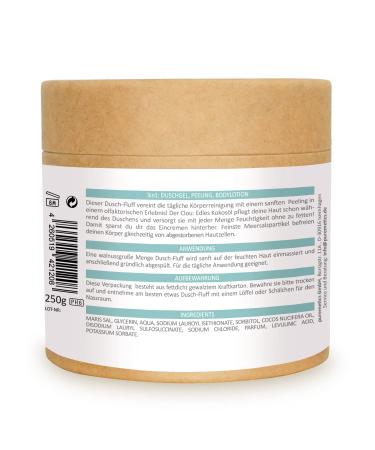 Puremetics 3-in-1 Shower Fluff Vibrant Seasalt - Vegan Plastic-Free Shower Gel Peeling & Lotion (250g) | Exfoliate & Hydrate - Buy Online on GoSupps.com