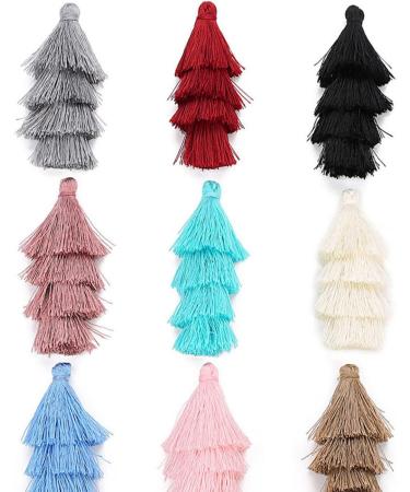 EXCEART 8 Pcs Tassel Earrings Hanging Tassel Keychain Tassel Earring Accessories Pendant Long Key Chain - Buy Online on GoSupps.com