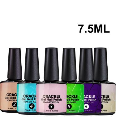 BnyHjir Crackle Gel UV LED Lamp Crackle Fingernail Finish Gel Portable Compact Manicure Supplies for Travel Friend Outdoor - Buy Online on GoSupps.com