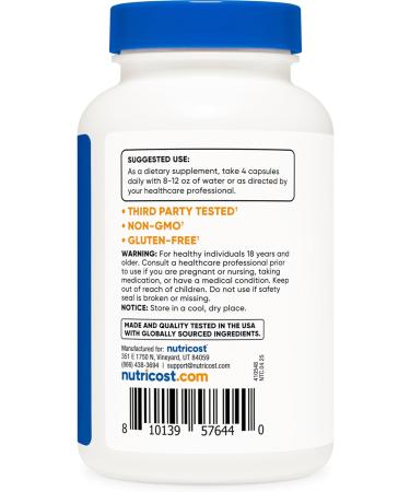 Nutricost Apple Cider Vinegar (2500mg) 120 Vegan Capsules - Gluten-Free GMO-Free 30 Servings - Buy Online on GoSupps.com