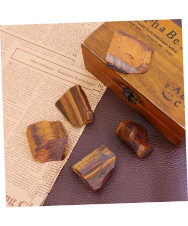 KOMBIUDA Rock Mineral 5pcs Tigers Tigers Eye Stone Eye Gemstone African Decor Natural Tiger's Eye African Gemstone Rock As Shown Size 2 - Buy Online on GoSupps.com