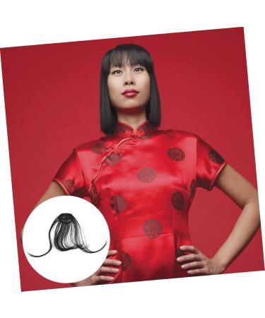 DOITOOL Piece Clip in Bangs Hair Toppers for Women Real Human Hair Black Curtains Hair Extensions Real Human Hair Wispy Fringe Bangs Hair Clip Wig Clip in Hair Extensions Miss Mini medium Black - Buy Online on GoSupps.com