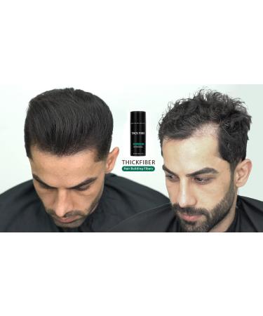 THICK FIBER Hair Fibres (Pack of 1 BLACK) | Powder for Thinning 25g Bottle Makes Thin Look Thicker in Seconds with loss Concealer Women & Men 25 g (Pack of 1) Black - Buy Online on GoSupps.com
