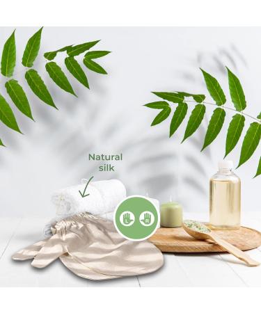 MASSAGE-EXPERT Garshana Raw Silk Gloves - 1 Pair for Ayurvedic Dry Massage & Cellulite Treatment - One Size Fits All - High-Quality - Buy Online on GoSupps.com