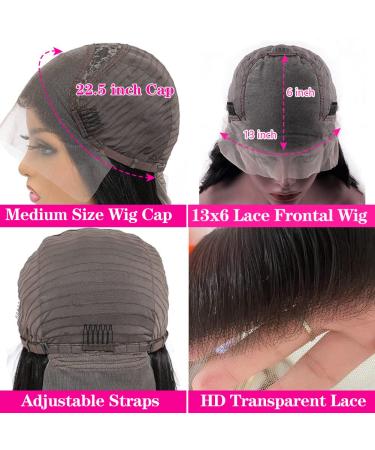 ALI PANDA 13x6 HD Transparent Lace Frontal Wig 28 Inch Straight Human Hair | Pre-plucked, Glueless, 180% Density for Black Women - Buy Online on GoSupps.com