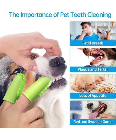 Dual Finger Toothbrush for Dogs 2 Packs Dog Toothbrush Kit 360 Surround Bristles For Easy Teeth Cleaning Double-Finger Toothbrush Dental Care For Puppies Cats And Small Pets - Buy Online on GoSupps.com
