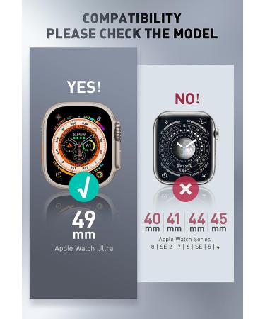 i-Blason Armorbox Apple Watch Ultra Band 49mm with Rugged TPU Band, 2-Pack Bumper Cases & Tempered Glass Screen Protector - Black 49mm - Buy Online on GoSupps.com