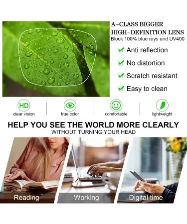 Blue Light Blocking Reading Glasses for Women - MARE AZZURO Computer Readers 0-6.00 Diopters (Demi 1.75) - Buy Online on GoSupps.com