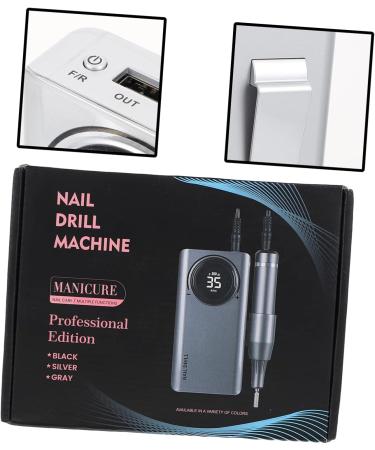 Beatifufu Nail Polisher Electric Pedicure Nail File Pet Nail Trimmer Nail Art Manicure Nail Nail File Pen Dog Nail Portable Nail Nail Kits Toenail Abs Miss Drill USB 14X7X2.5CM Silver - Buy Online on GoSupps.com