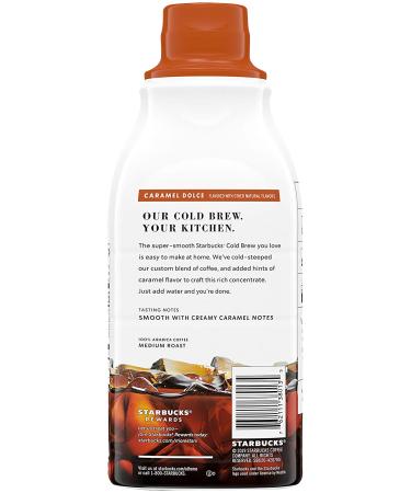 Starbucks Cold Brew Concentrate 32 Fl Oz - Madagascar Vanilla + Caramel Dolce - Pack of 2 - Buy Online on GoSupps.com