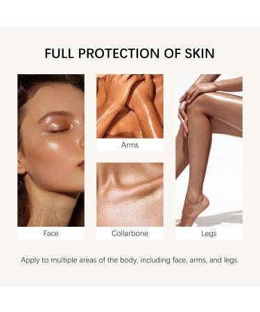 Body Glow Oil SPF 50 Broad Spectrum - Lightweight Gel Body Oil with Sheer Glow Waterproof Moisturizing Sunscreen for Body Non-Greasy Glowy Finish (103) - Buy Online on GoSupps.com