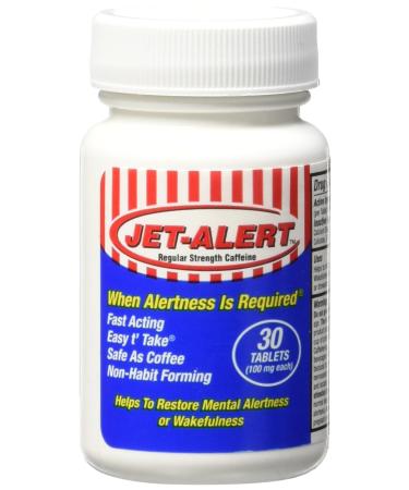 Jet-Alert 100 Mg Each Caffeine Tabs 30 Count