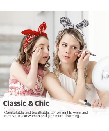 Cositina 8 Pack Bandana Headband Set for Women - Retro Print Rabbit Ear Bow Turban Headwrap - Buy Online on GoSupps.com