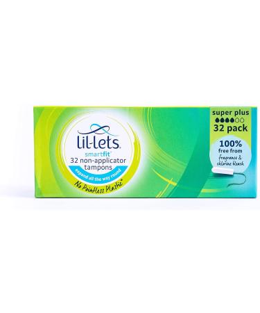 Lil-Lets SmartFit Super Plus Non-Applicator Tampons - Pack of 64 Super Plus (Pack of 2) - Buy Online on GoSupps.com