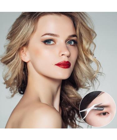 Professional Eyebrow Scissors with Comb - Precision Trimmer for Men and Women - Non-Slip Finger Grips - Hair Removal Beauty Tool (2 Pieces) - Buy Online on GoSupps.com