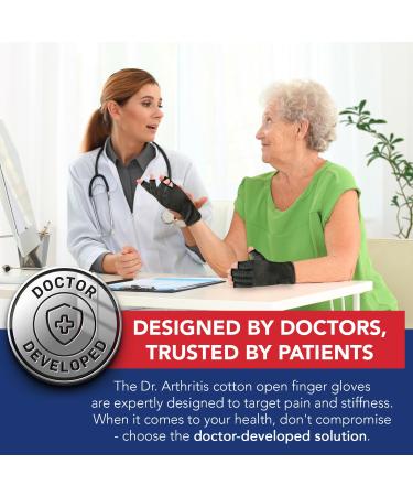 Doctor Developed Compression Gloves for Arthritis - Grey XL (1 Pair) | Hand Support for Arthritis Pain Relief & Carpal Tunnel | Fingerless Arthritis Gloves for Men & Women - Includes Doctor Written Handbook - Buy Online on GoSupps.com
