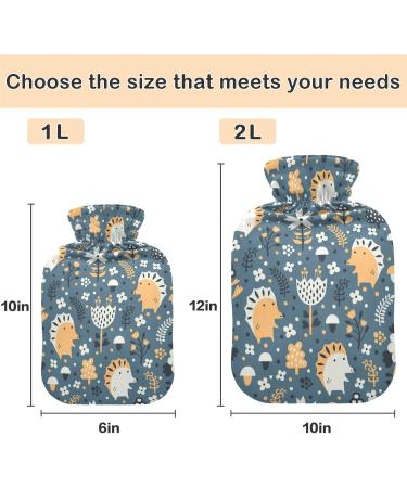Buy NAANLE Cartoon IGEL Hot Water Bottle - 1L Transparent for Warm & Cold Therapy | Bed & Foot Pain Relief - Buy Online on GoSupps.com