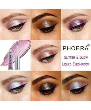 AQUAPURITY PHOERA Magnificent Metals Waterproof Liquid Glitter Eyeshadow Palette - 111 AZUL LEMONADE - Buy Online on GoSupps.com