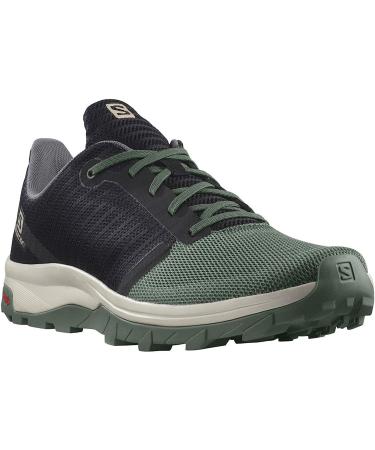 Salomon Men's Outbound Prism Hiking Shoes - Black/Castor Gray/Rainy Day - Size 9.5 - Buy Online on GoSupps.com