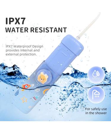 Buy Kids Water Flosser - Portable Cordless Teeth Cleaner IPX7 Waterproof 2 Modes 4 Nozzles - Perfect for Healthy Smiles - Buy Online on GoSupps.com