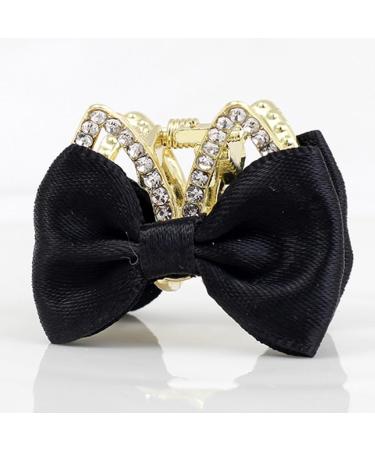 Women Hair Clip Bowknot Decor Shiny Rhinestones Rabbit Ear Hair Pin Anti-slip Teeth Small Hairpin Hair Accessories - Buy Online on GoSupps.com