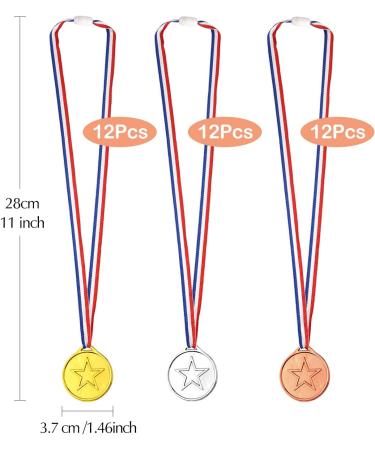 FEPITO Kids Plastic Winner Medals - Gold, Silver, Bronze - Party Favor & Sports Awards - Buy Online on GoSupps.com