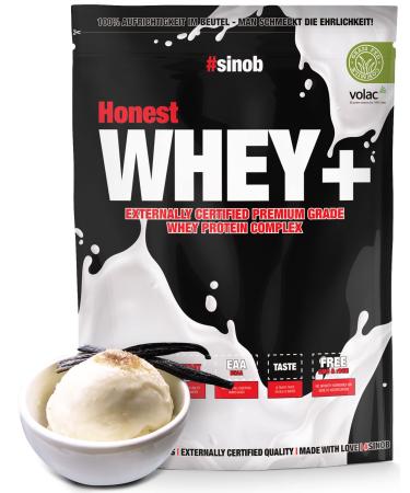 Honest Whey Protein Powder (Vanilla IceCream) 1 x 820 g.12.5% isolate proportion.Instant soluble protein protein powder with EAA & BCAA made of fresh pasture milk vanilla iCecream 820 g (1 Pack)