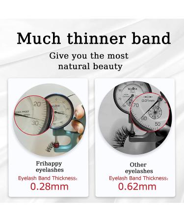 Frihappy False Eyelashes - Wispy Natural Look, Soft Faux Mink, 5 Pairs - 3D/6D Volume - Fluffy & Lightweight - Pack of 8 - Buy Online on GoSupps.com