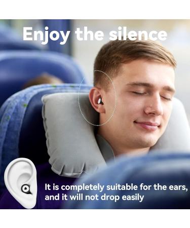 Earrings for Sleeping - Soft Reusable Noise Earplugs | Silicone Hearing Protection | 8 Attachments XS/M/L | 27 dB Noise Reduction | Concert Ready | Available in White & Black - Buy Online on GoSupps.com