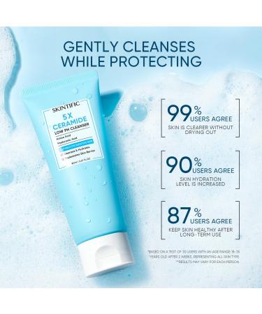 5X Ceramide Low pH Cleanser 80g - Gentle Facial Cleanser for Radiant Skin | Best Skincare & Face Wash - Buy Online on GoSupps.com