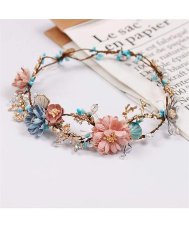 GLITZFAS Bridal Headpiece Hairband Romantic Bridal Tiara Handmade Bridal Party Wedding Hair Accessories
