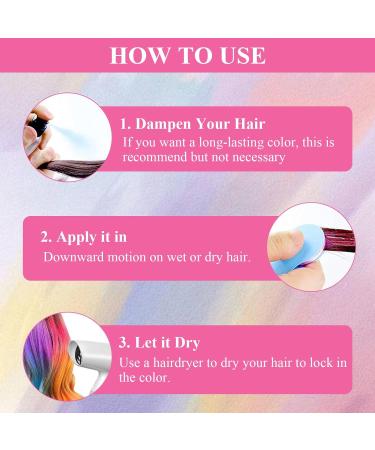 8-Piece Washable Hair Chalk Set - Non-Toxic Temporary Hair Color for Women & Kids | Perfect for Weddings Carnivals & Styling - Buy Online on GoSupps.com