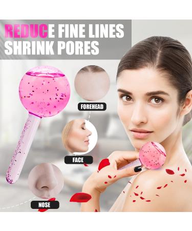 Ice Globes Facial Roller Cold Skin Massagers | Cooling Globes For Face & Neck | Anti-aging Tightening Treatment | Reduce Puffiness | Cooling Facial Tool (Pink) - Buy Online on GoSupps.com