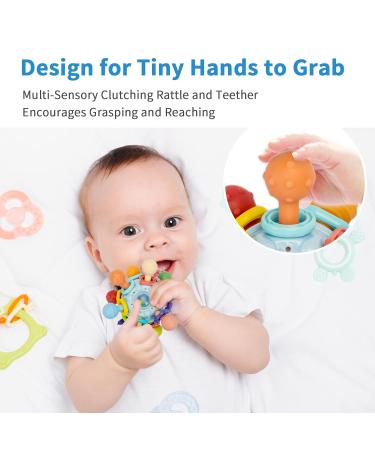 Accevo Bite Ring - Soft Silicone Baby Toy for 3+ Months | Teething Aid & Gripping Gift for Babies 6 Months+ - Buy Online on GoSupps.com