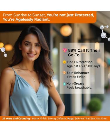 Age Defying Tinted Sunscreen with SPF 50 PA+++ Zinc Oxide Niacinamide Radicare Gold Dermatologist-Developed Blue Light Protection 50ml - Buy Online on GoSupps.com